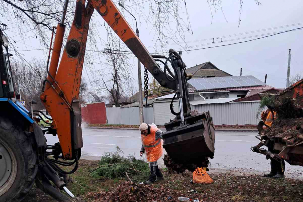 КП «ЖЕО №2» прибрало опале листя на Великотирновській – фото 1