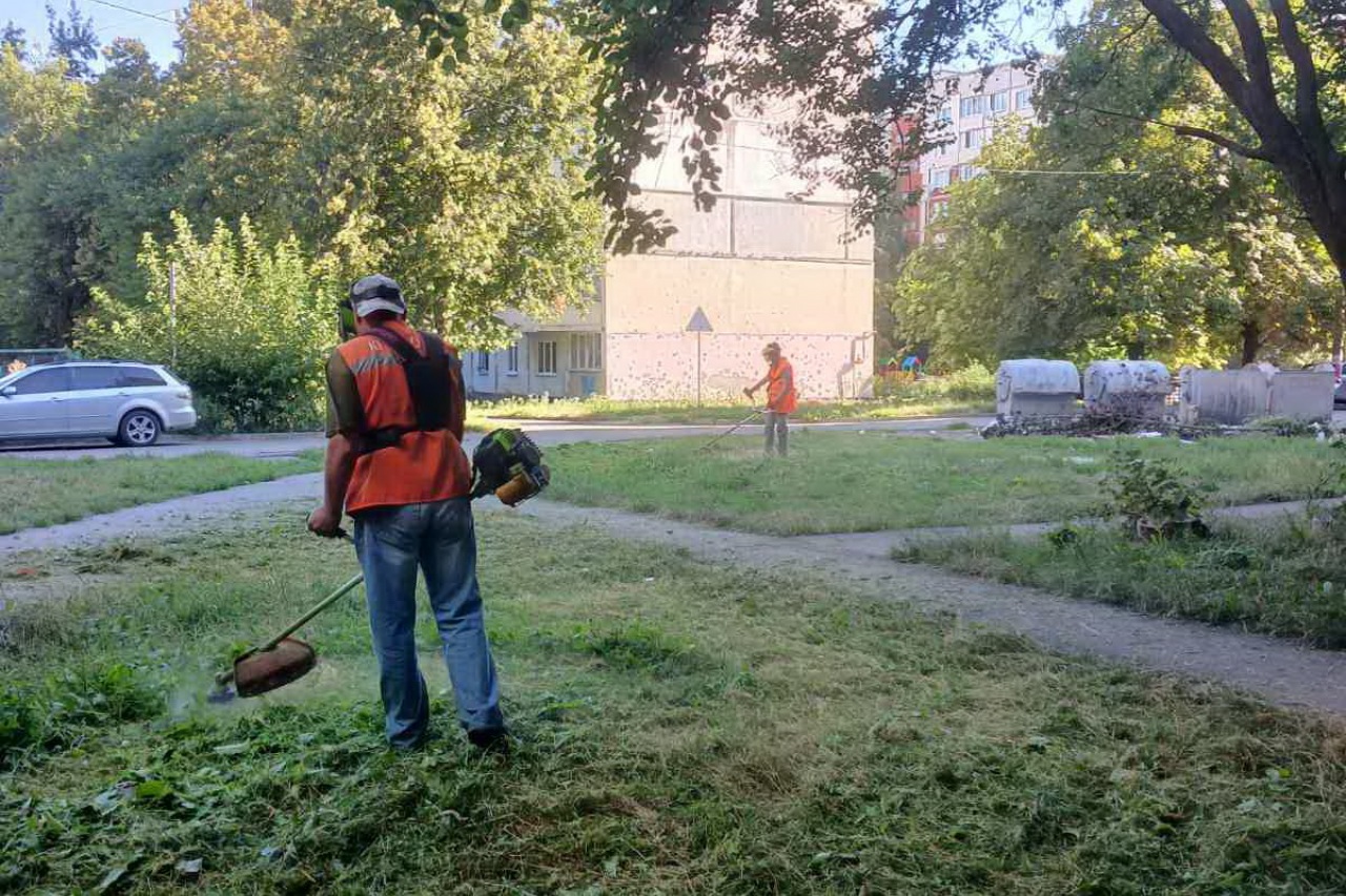 ПРАЦІВНИКИ КП «ЖЕО № 2»  ПРОДОВЖУЮТЬ ВИКОНУВАТИ   РОБОТИ  ПО   ПОКОСУ ТРАВИ ТА БУР’ЯНІВ – фото 3